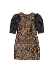 Cherie Leopard Jacquard Mini Dress