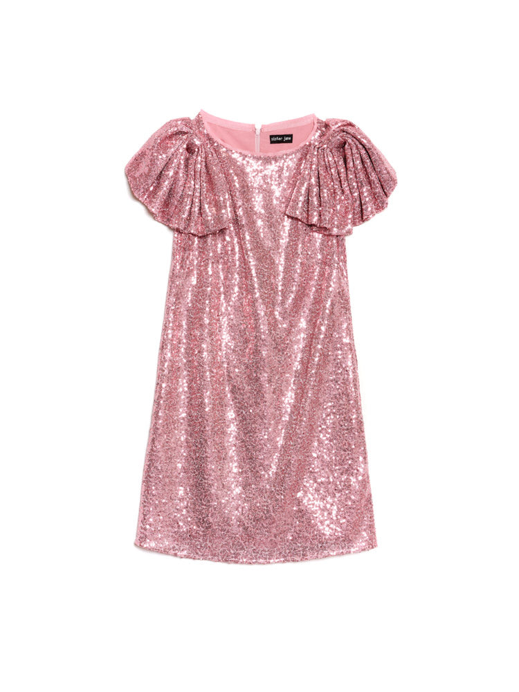 Swoon Sequin Mini Dress Baby Pink / S
