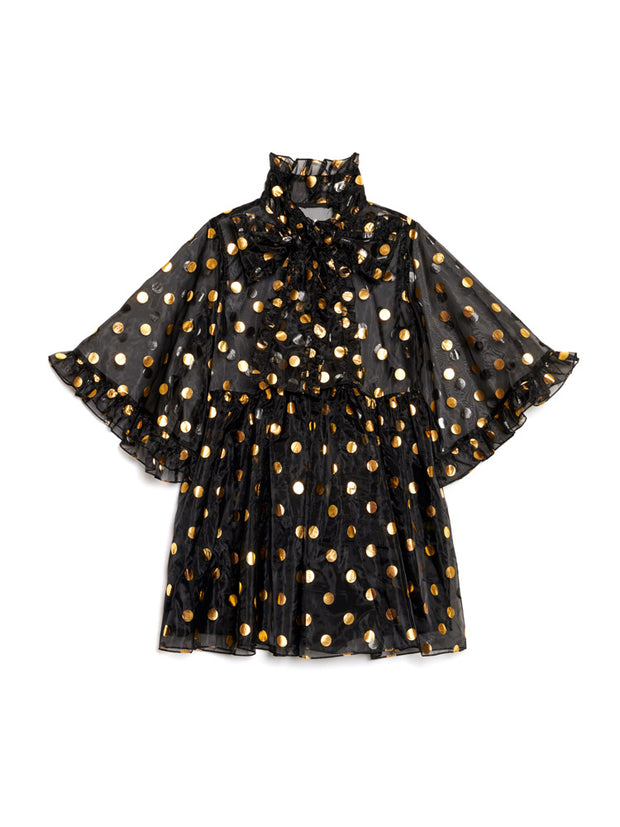 Swing Spot Organza Mini Dress