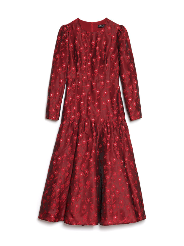 Fade Floral Midi Dress