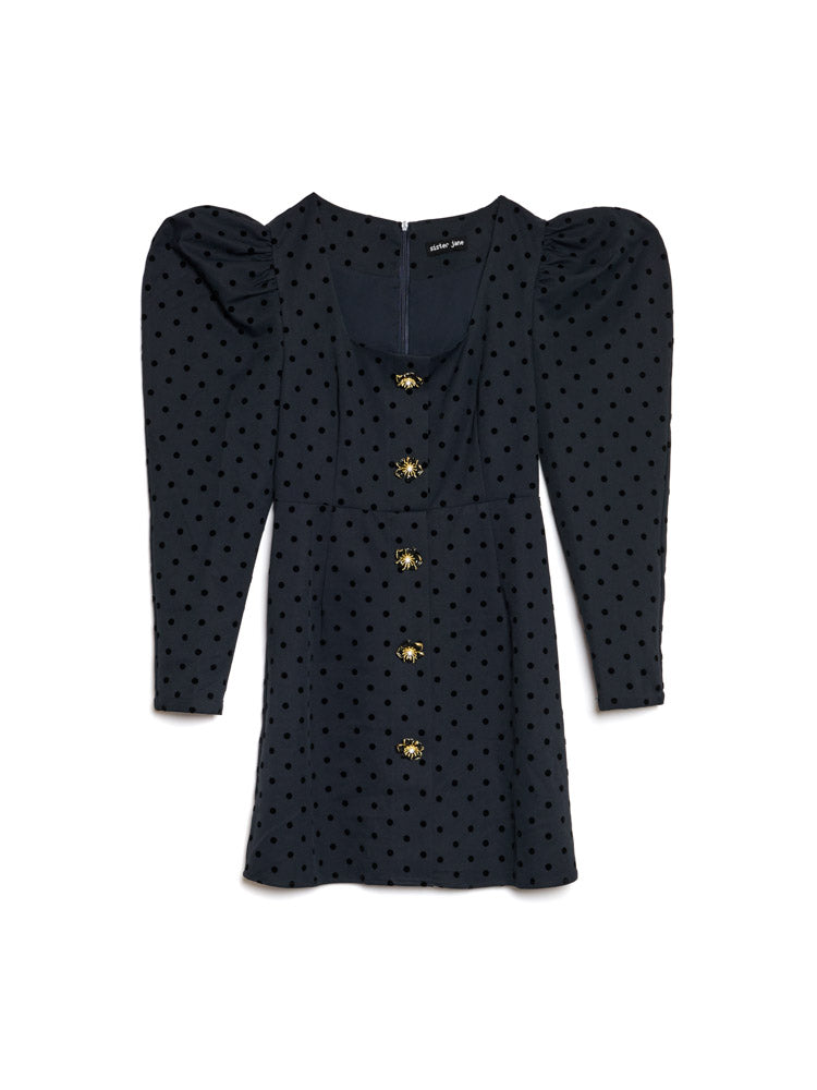 sister jane showtime mini dress Glow Spot Mini Dress Spot Black / M+