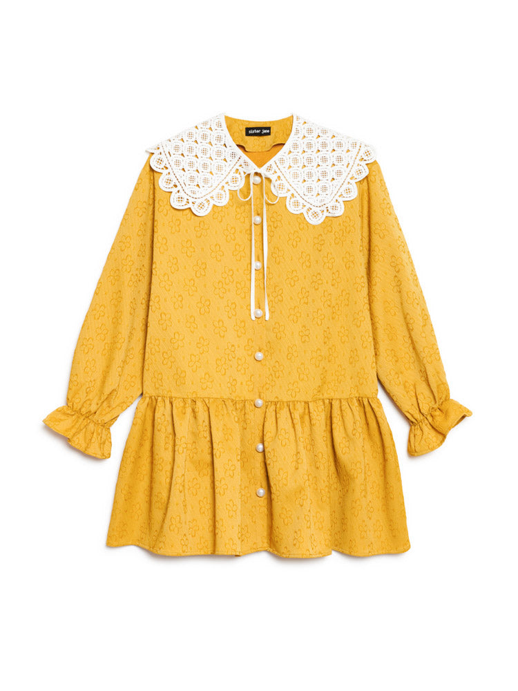 Jaune Jacquard Mini Dress – Sister Jane