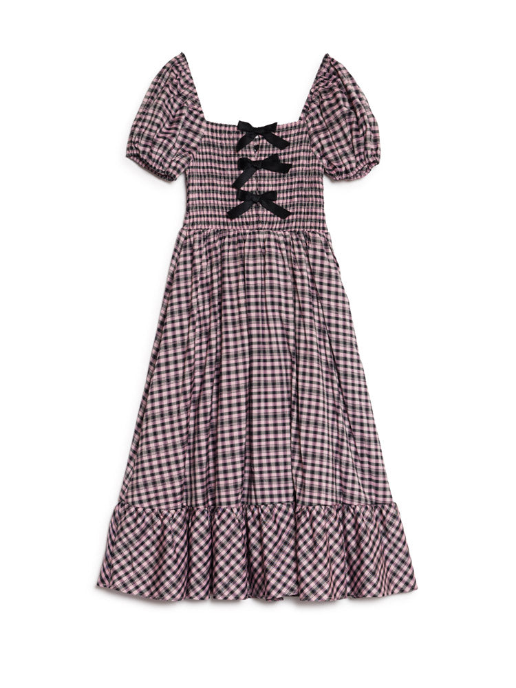 Vence Check Bow Midi Dress – Sister Jane