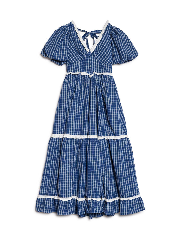 blue check maxi dress Celeste – Sister Jane Size:42-XL SL50-8-3-24 Have you ever watched Midi dress 50% Polyester