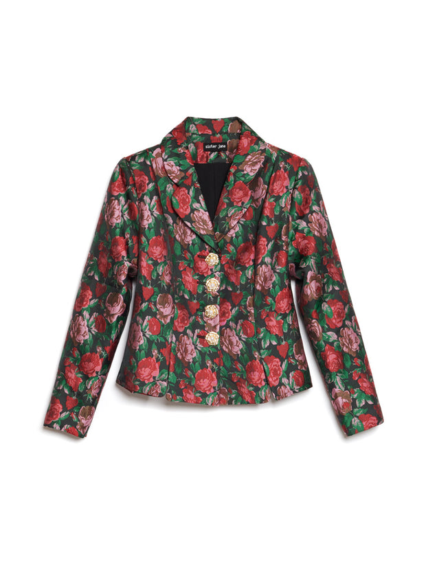 Fantasy Jacquard Cropped Blazer