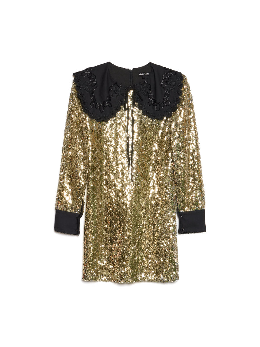 Gold Diamonds Mini Dress Vintage Gold / XS Gold Diamonds Mini Dress Vintage Gold / XS