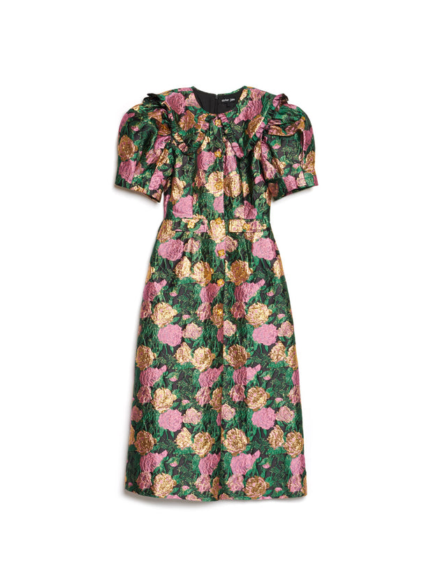 Enchanted Jacquard Midi Dress