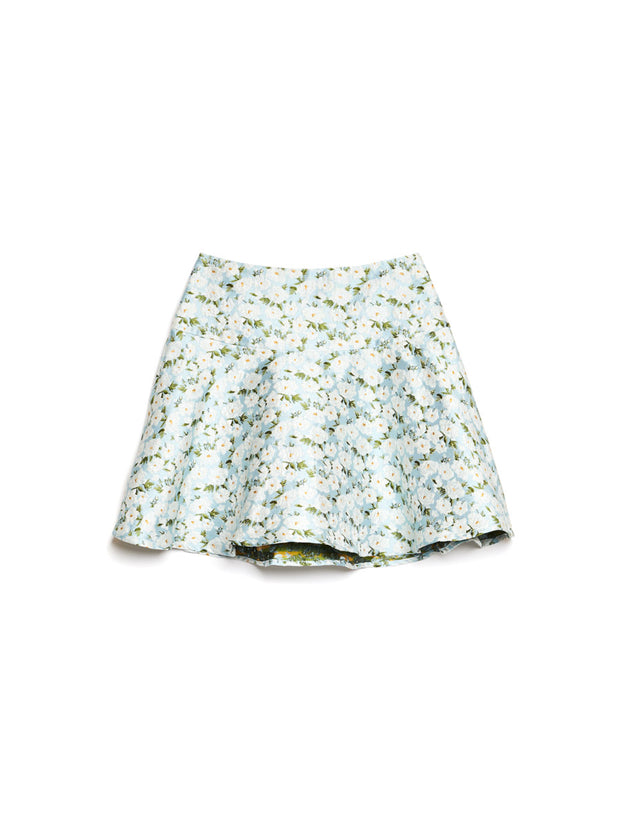 Mist Jacquard Mini Skirt