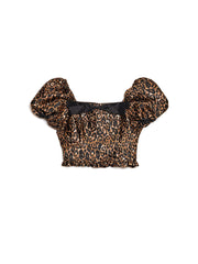 Cherie Leopard Jacquard Top
