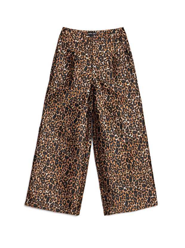 Cherie Leopard Jacquard Trousers