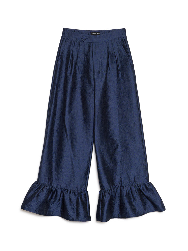 ミュージシャン Layered Pleats Pants /2way Frill Shirts Orchid Jacquard Ruffle Trousers – Sister Jane