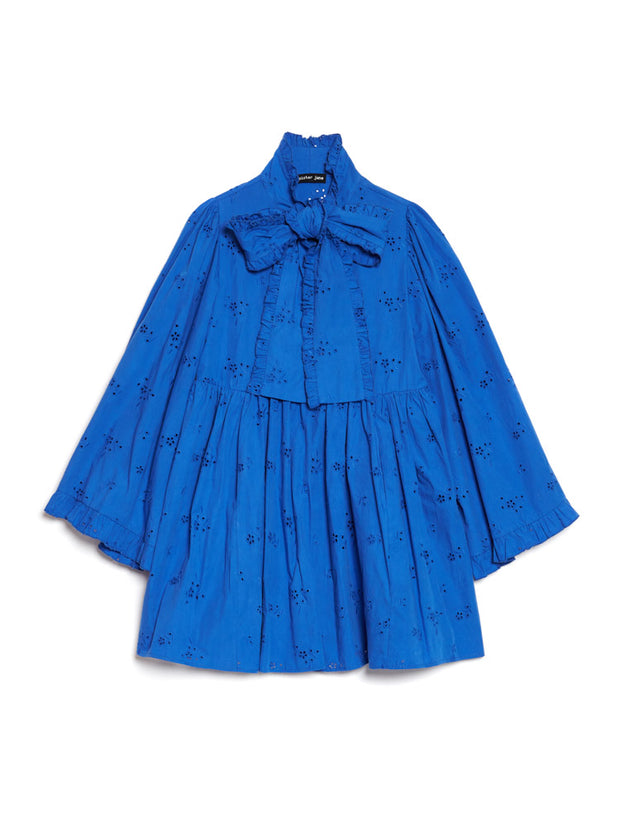 Meadow Sage Bow Mini Dress