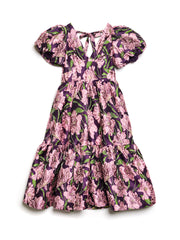 Floraison Jacquard Midi Dress