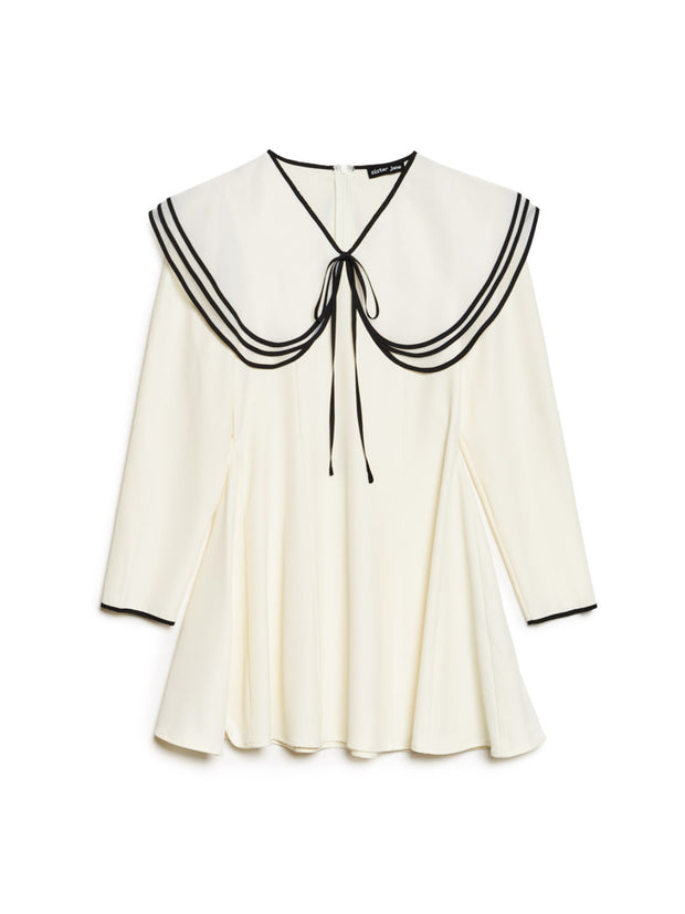 Porcelain Collar Mini Dress