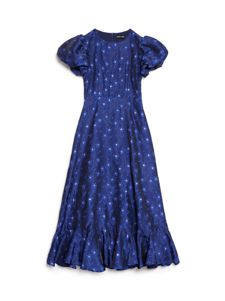Azure Jacquard Midi Dress – Sister Jane