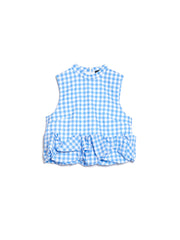 Lavender Gingham Cropped Top