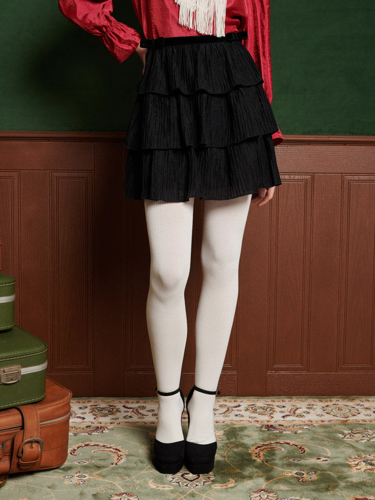 Viola Bow Mini Skirt