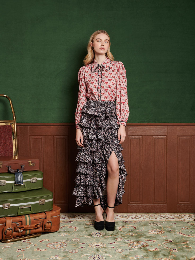 Sister Jane★Lennox Leopard スカート Lennox Leopard Ruffle Skirt – Sister Jane
