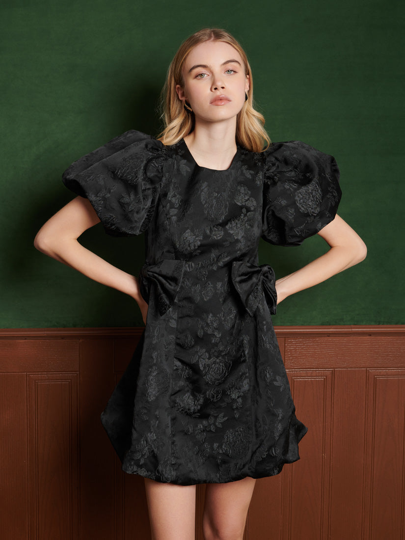 Sister Jane★バーチボウミニドレス Black Birch Bow Mini Dress – Sister Jane