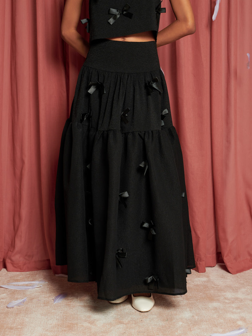 Birdie Bow Midi Skirt