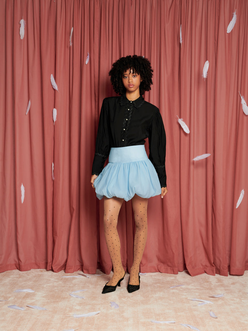 andmary ♡ baby ribbon mini skirt Msize ANDMARY】Baby ribbon mini skirt