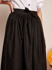 La Fiesta Embroidered Maxi Skirt Coal Black / Z