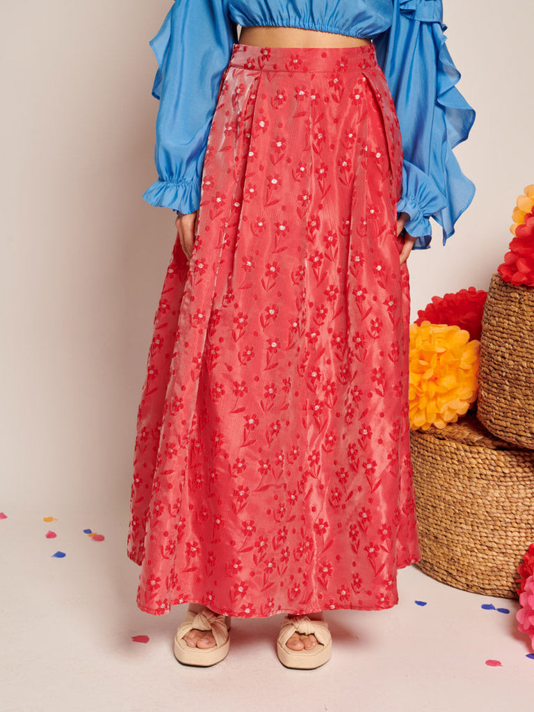 Enchanted Jacquard Maxi Skirt