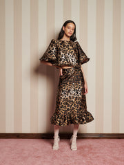 Suite Leopard Jacquard Skirt