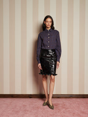 Lunette PU Midi Skirt