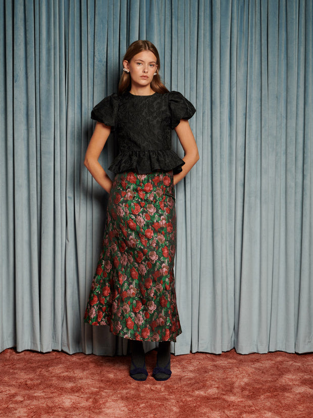 Fantasy Jacquard Midi Skirt