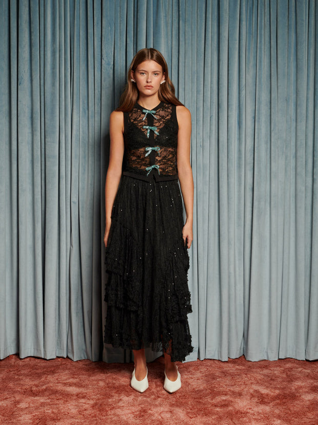 Eclipse Lace Midi Skirt