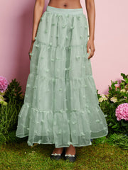 <b>DREAM</b> Prairie Organza Midi Skirt