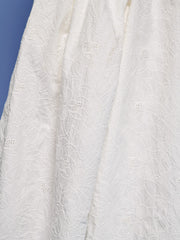Pines Embroidered Midi Skirt Pearl White / Z