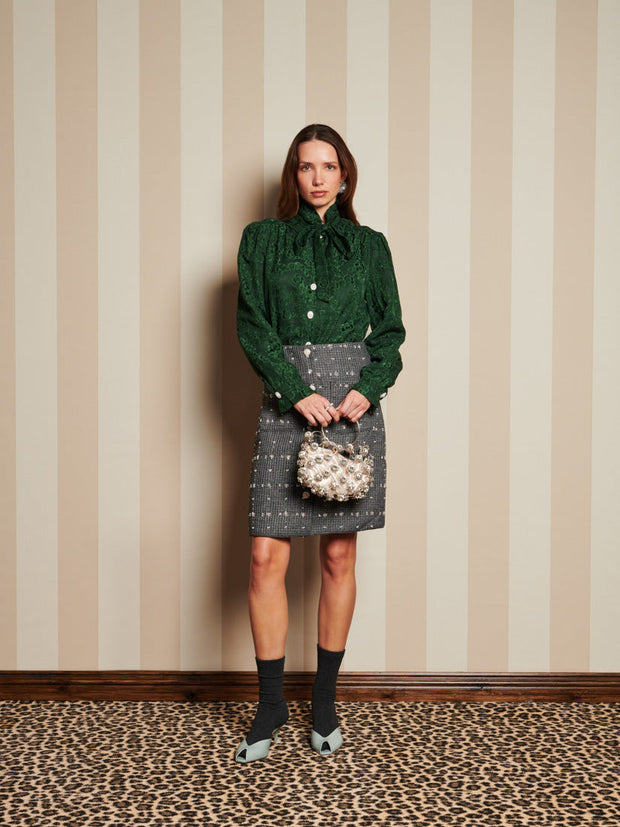 <b>DREAM</b> Parlour Tweed Midi Skirt