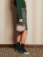 Parlour Tweed Midi Skirt Dark Grey / Z