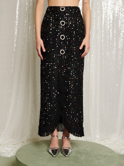 Confetti Crew Tweed Midi Skirt