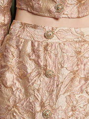 Elsewhere Jacquard Midi Skirt Beige Pink / Z