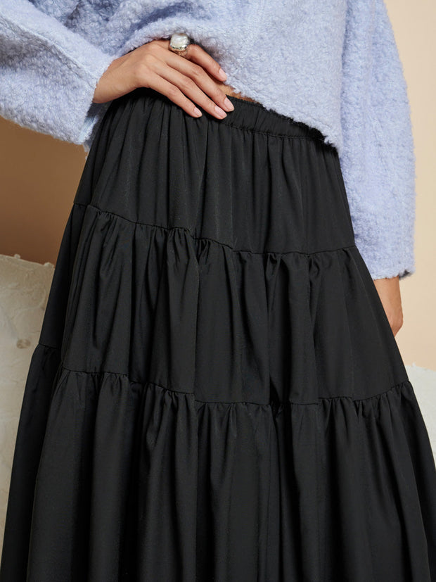 <b> Ghospell </b> Harriet Tiered Midi Skirt