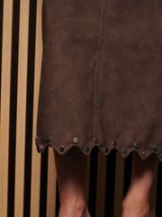 <b> Ghospell </b> Courtney Studded Midi Skirt