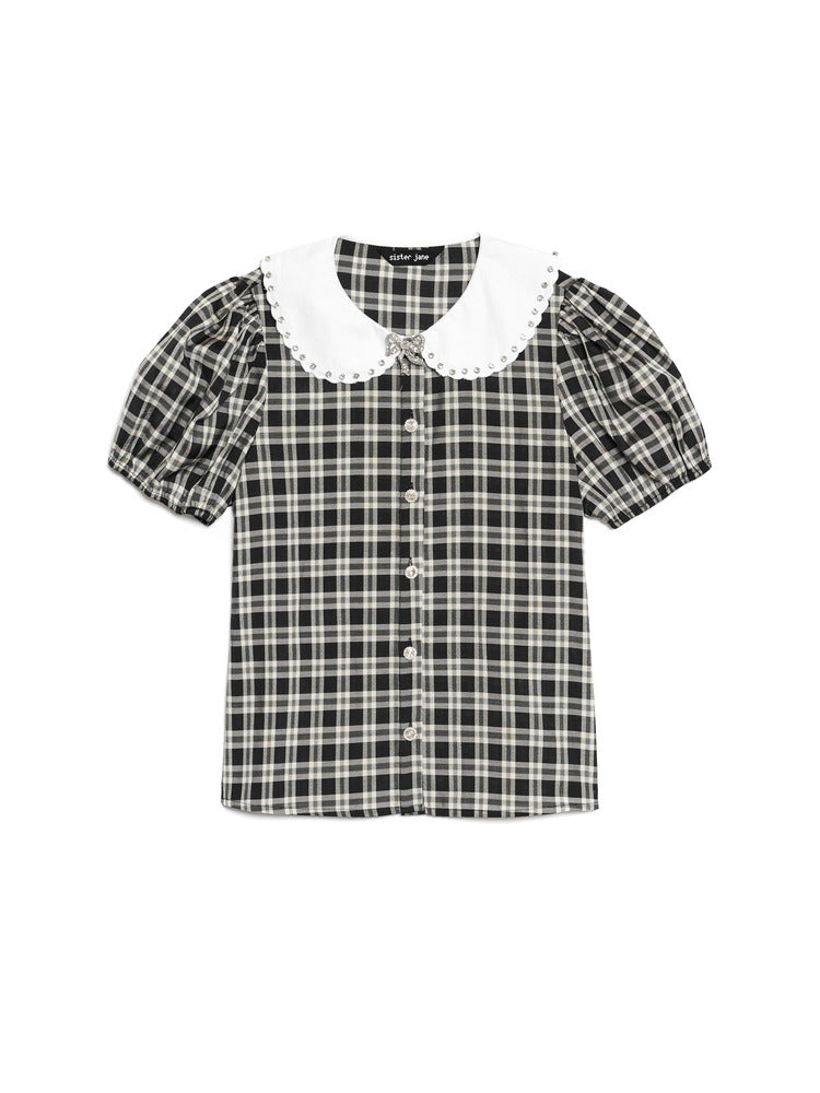 Sister selling Jane Plaid Collared Top