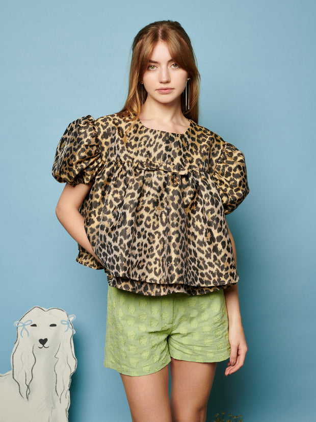 Lola Leopard Jacquard Top