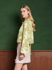 Emile Jacquard Top Lime Green / Z