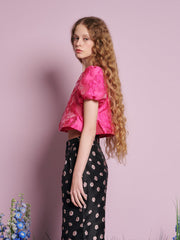 Foxglove Jacquard Top Hot Pink / Z