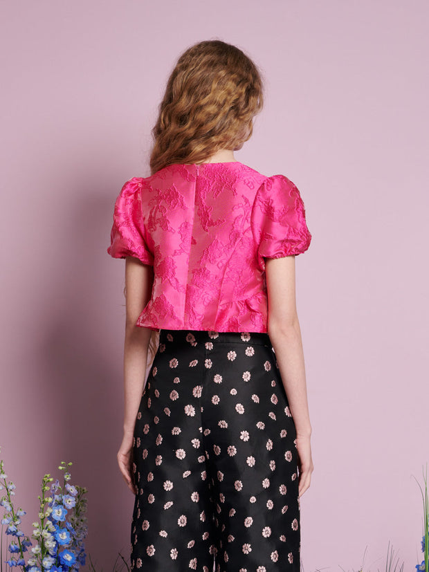 Foxglove Jacquard Top Hot Pink / Z