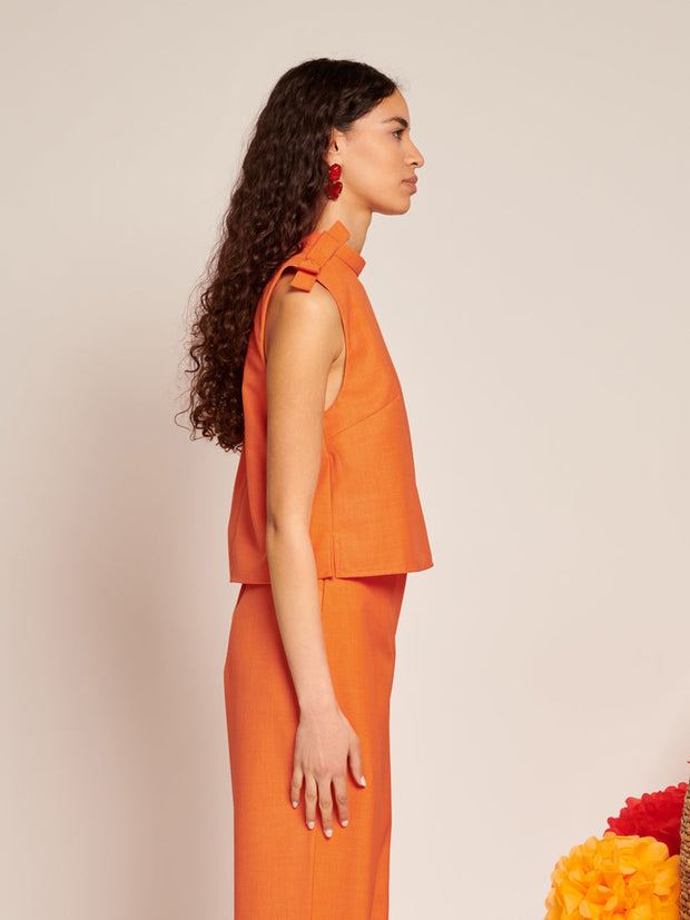 Neroli Bow Crop Top Sun Orange / Z