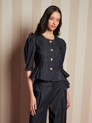 Curio Denim Top Dark Denim / Z