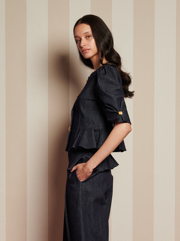 Curio Denim Top Dark Denim / Z