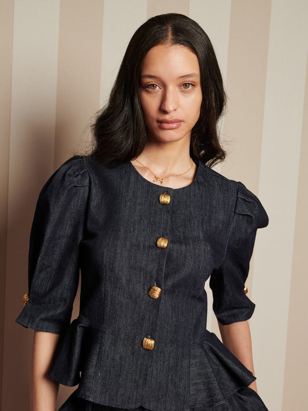 Curio Denim Top Dark Denim / Z