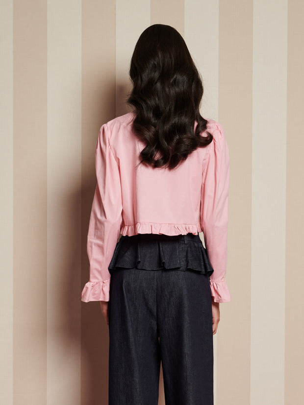 Candle Jewel Tie Top Baby Pink / Z