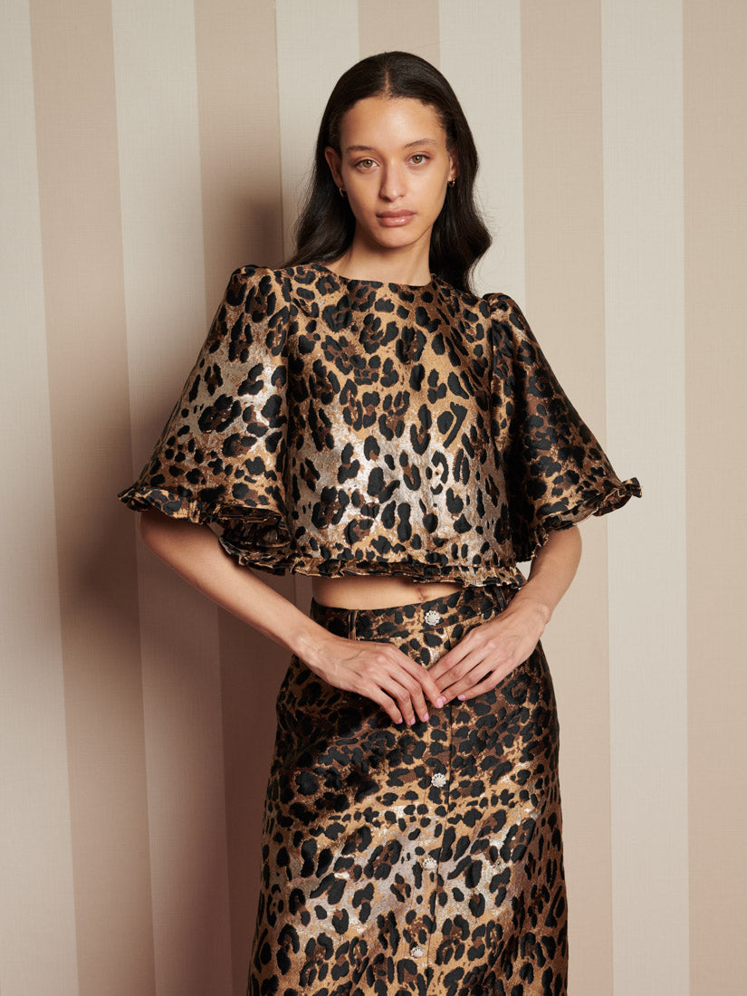 Suite Leopard Jacquard Top
